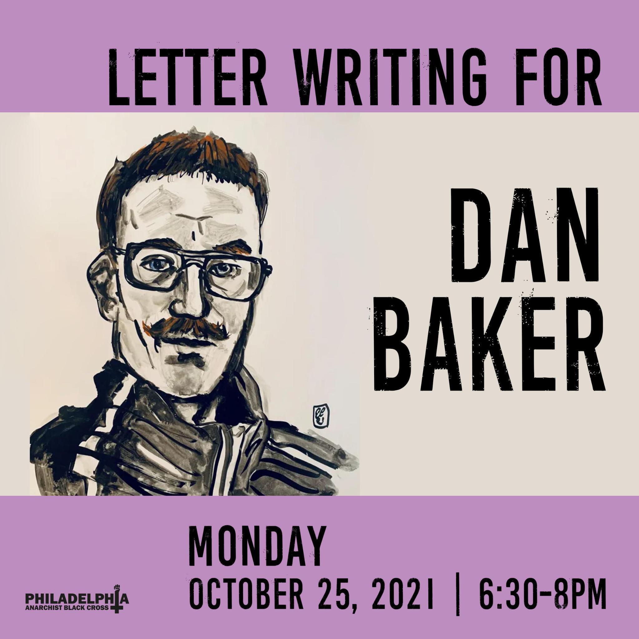 Monday October 25th: Letter-writing for Dan Baker