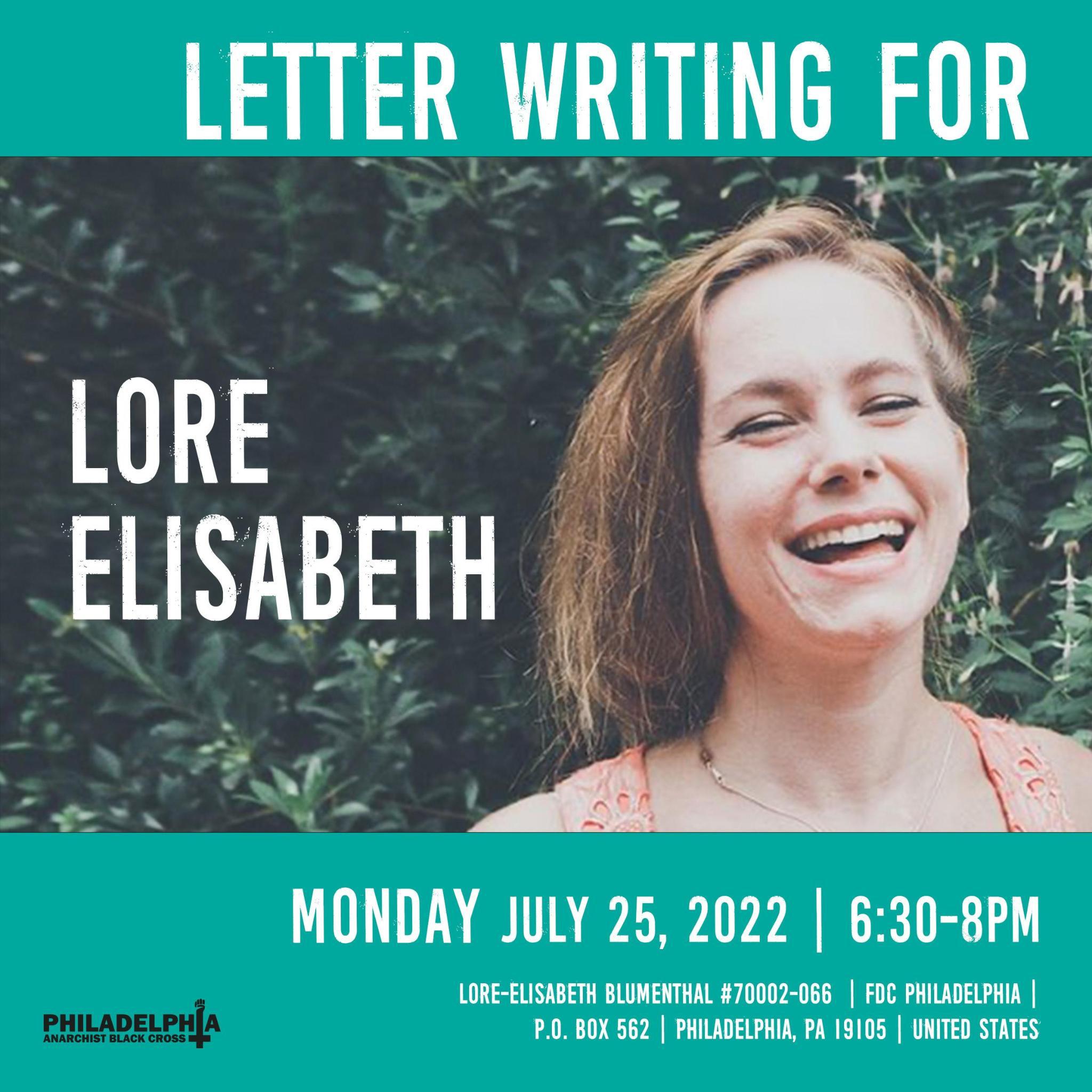 Monday July 25th: Letter-writing for Lore-Elisabeth Blumenthal
